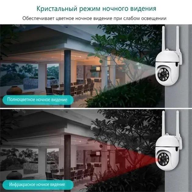 Вулична WIFI камера відеоспостереження Easy Cam CLOUD STORAGE IP66 поворотна 360° з віддаленим доступом/нічною зйомкою і датчиком руху (12382919) - фото 8