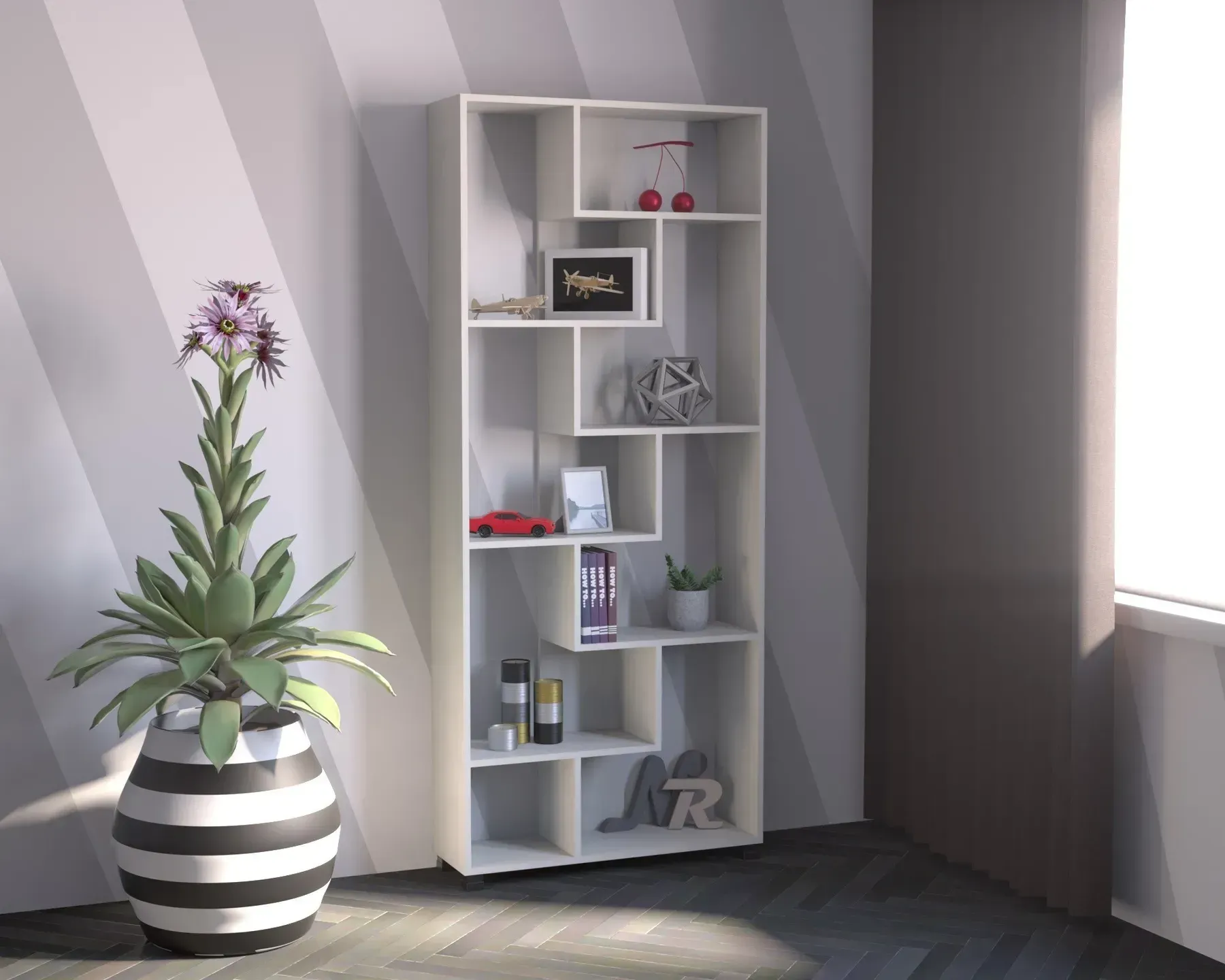 Стеллаж Kontinent OS-4 80х25х190 см Дуб Шамони Светлый (52811409) - фото 2 Стеллаж Kontinent OS-4 80х25х190 см Дуб Шамони Светлый (52811409) - фото 2