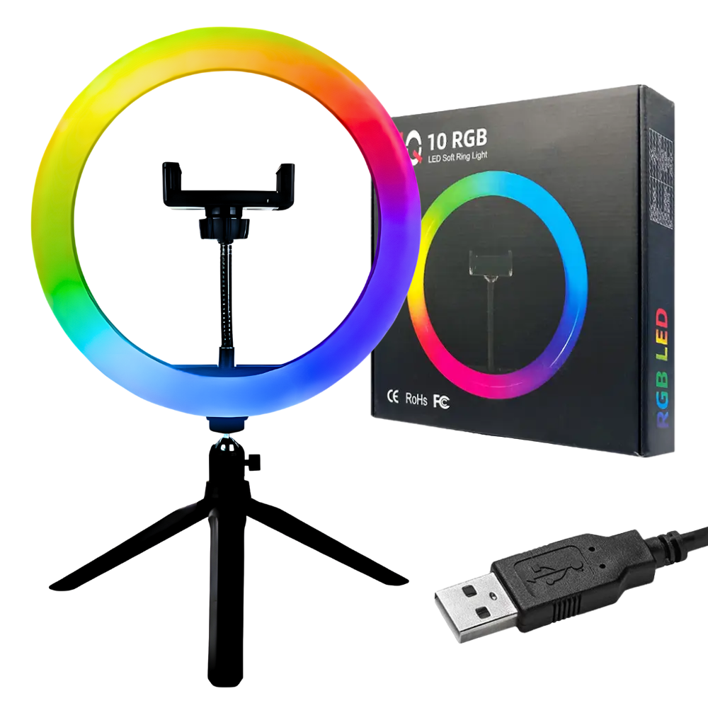 Кольцевая LED-лампа для телефона BRL-10 Tripod настольная на треноге 3000-6000K 26 см (BRL-10Tripod)