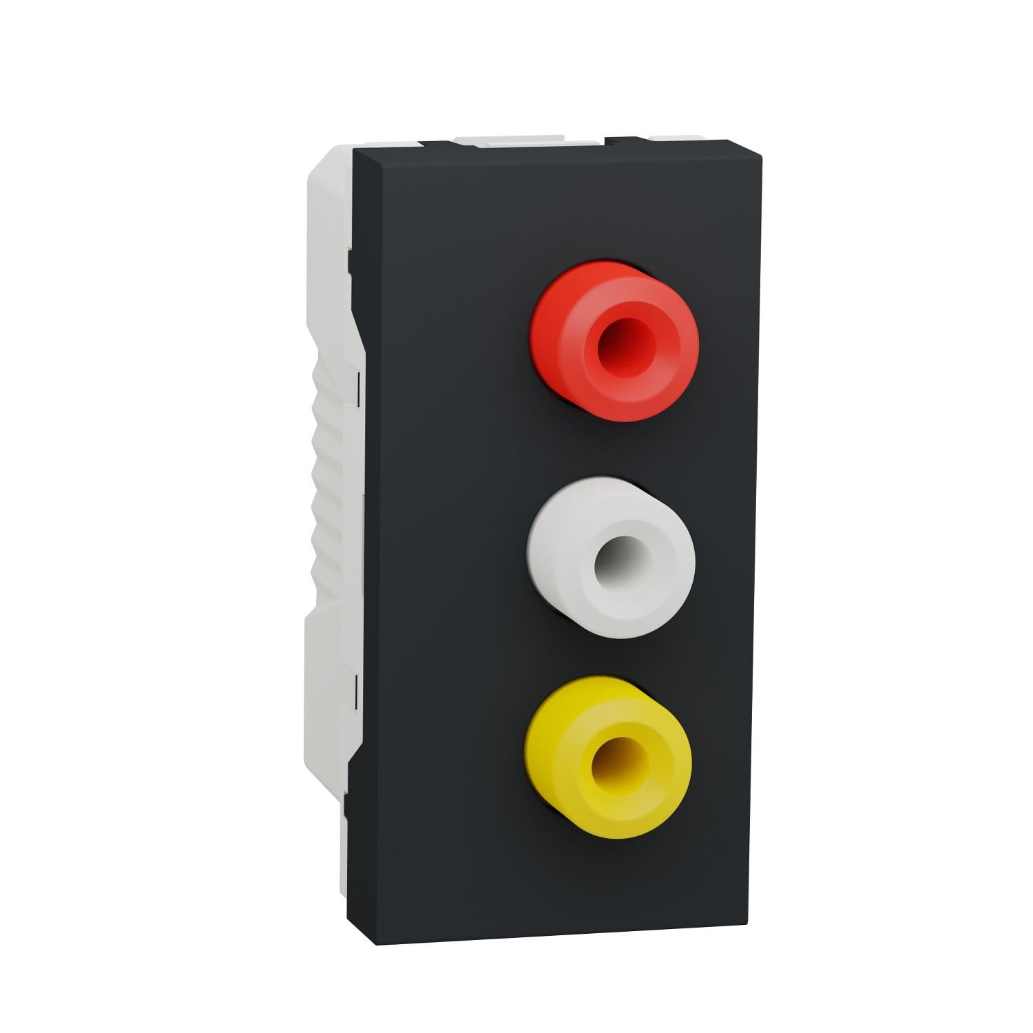 Розетка RCA Schneider Electric Unica New 1 модуль Антрацитовый (NU343154)
