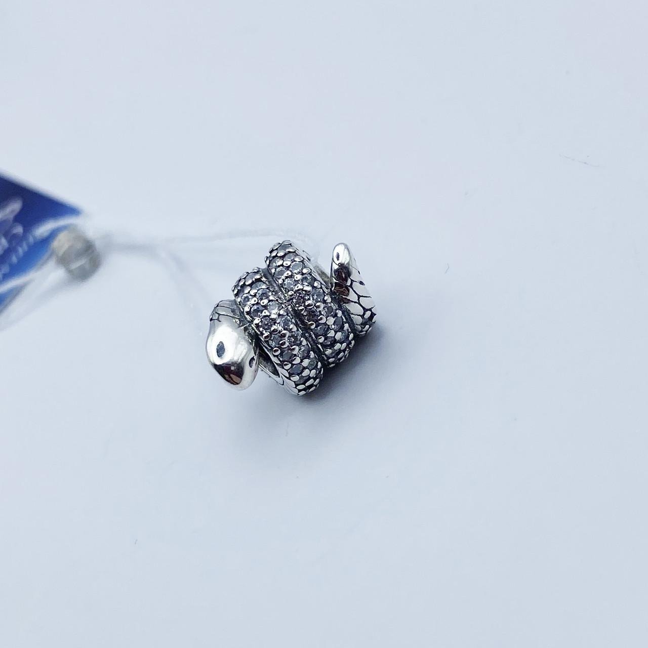 Шарм серебряный Змея с кубическим цирконием 3,22 г (14010912)