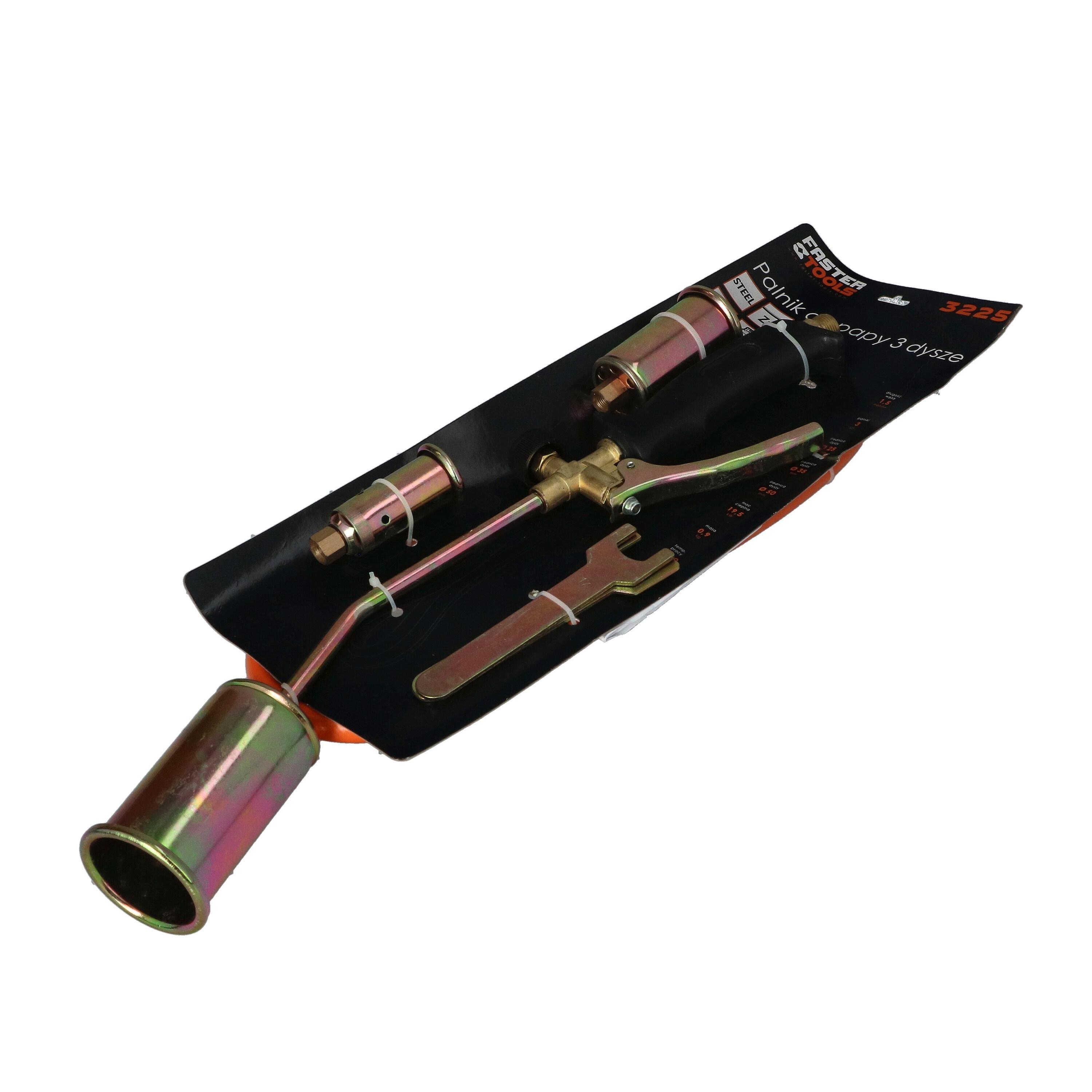 Пальник для руберойду 3 насадки + шланг 1,5 м FasterTools 19,5 кВТ 1850С (Е3225) - фото 2 Пальник для руберойду 3 насадки + шланг 1,5 м FasterTools 19,5 кВТ 1850С (Е3225) - фото 2