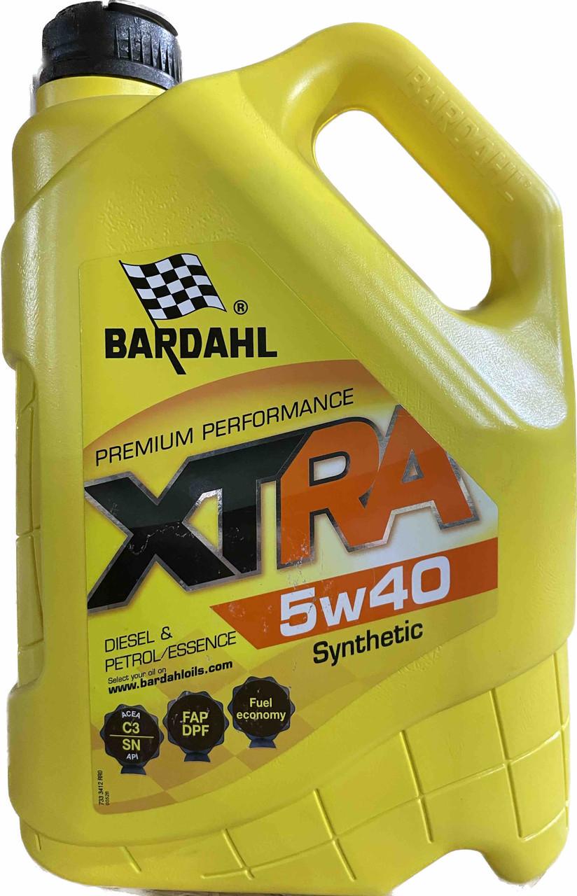 Моторное масло BARDAHL XTRA 5W40 C3 VW 505 01 MB 229 51 BMW Longlife-04 5 л (34123)