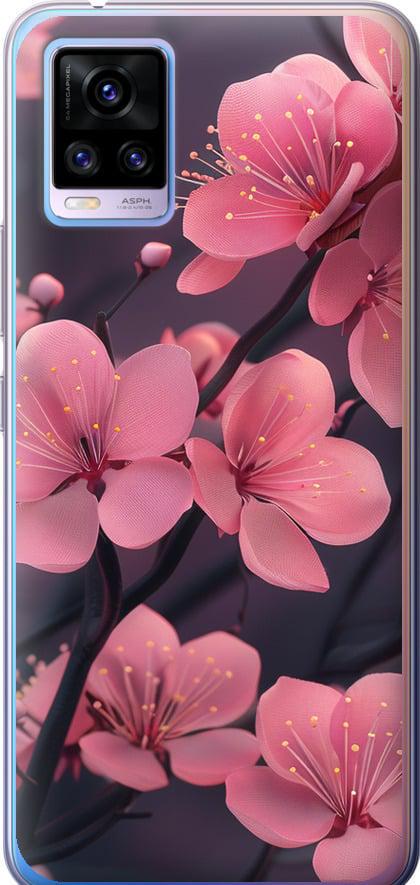 Чехол на Vivo V20 Пурпурная сакура (6075u-2127-42517) Чехол на Vivo V20 Пурпурная сакура (6075u-2127-42517)
