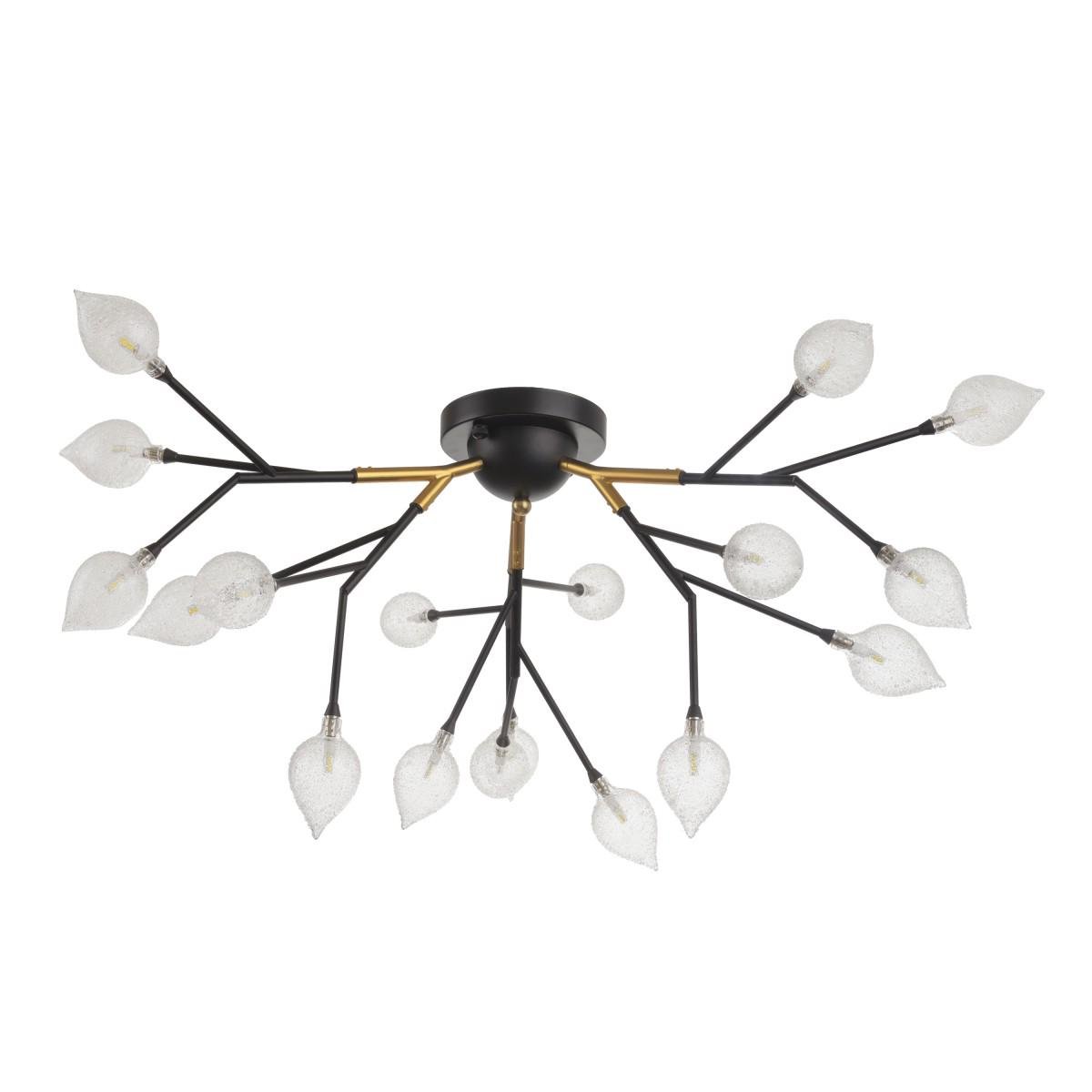 Люстра потолочная лофт Brille BL-916C/18 G4 G/BK