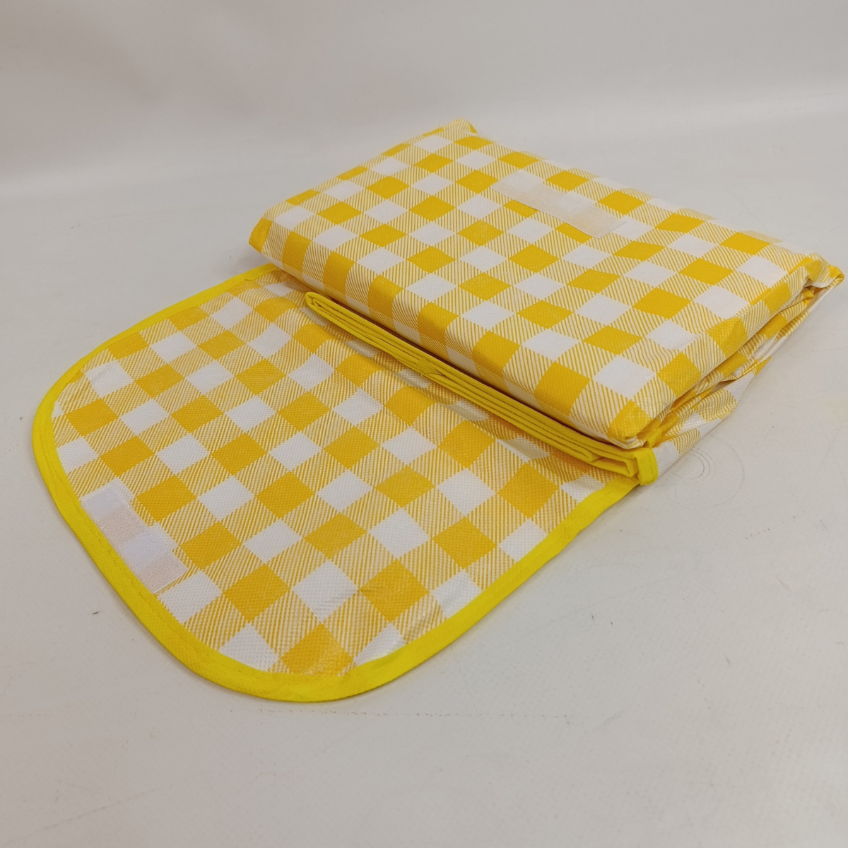 Коврик для пикника складной пляжный в клетку 147x200 см Желтый (K-18-Yellow)