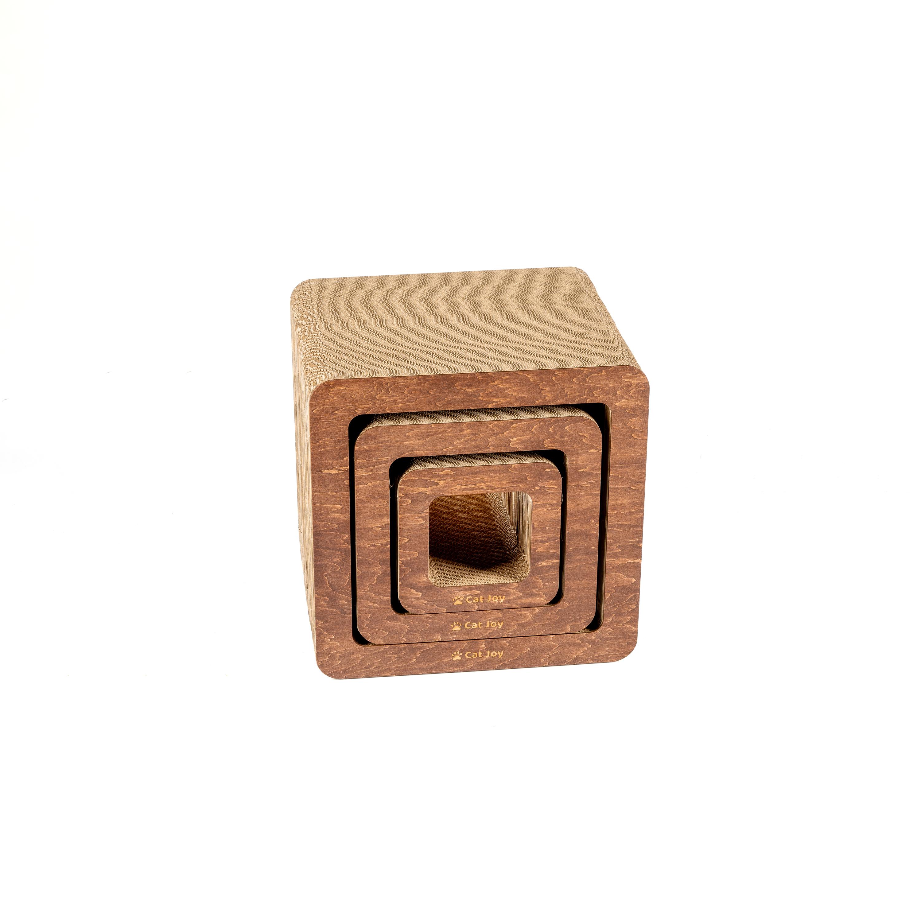 Когтеточки для кішок Cat Joy Boho з дерев'яним фасадом гофрокартон Коричневий (840300002) - фото 6 Когтеточки для кішок Cat Joy Boho з дерев'яним фасадом гофрокартон Коричневий (840300002) - фото 6