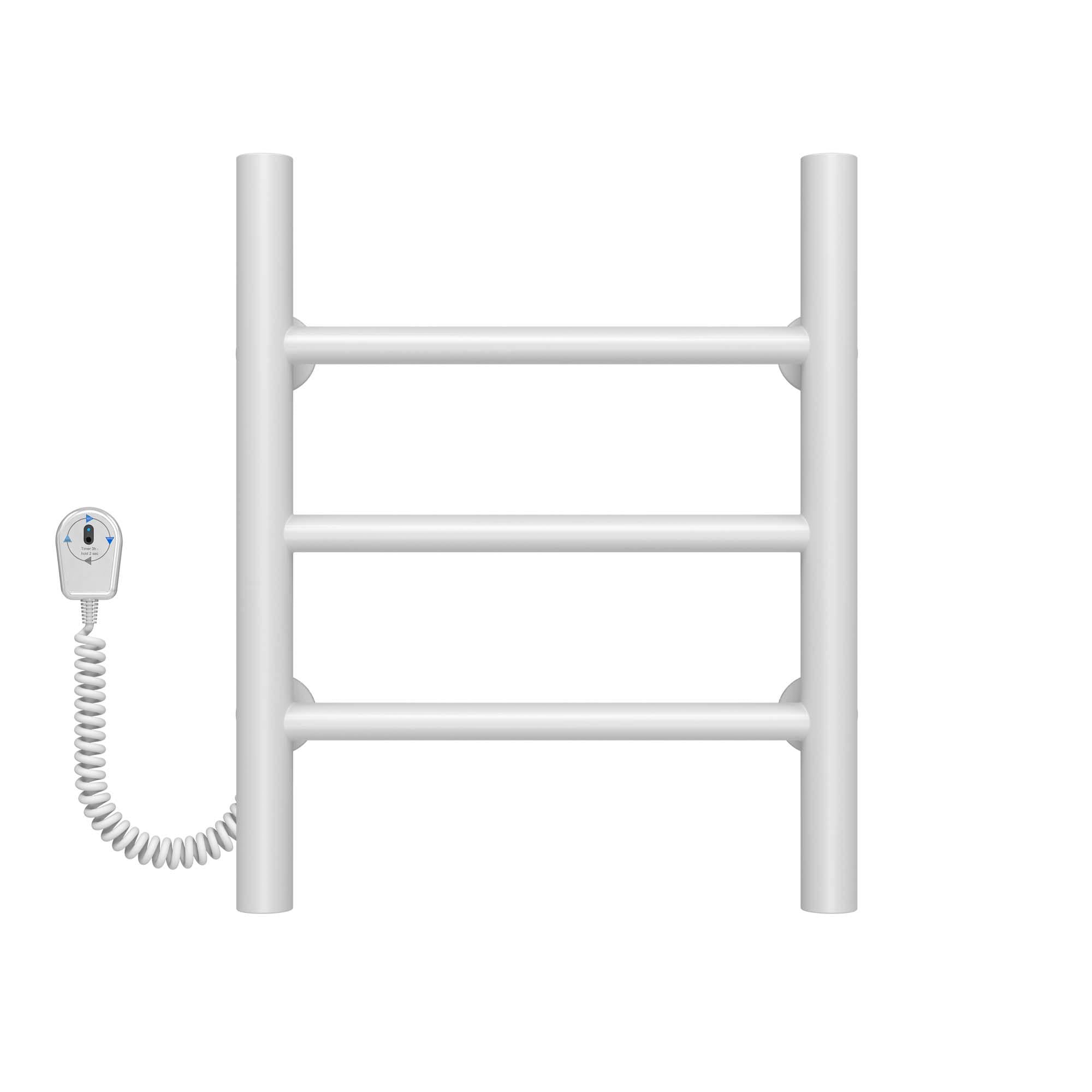 Полотенцесушитель электрический Deffi Орион П3 EF16 левое подключение нержавеющая сталь 400х400 мм Белый (C.OR.40.40.3.EWL5)