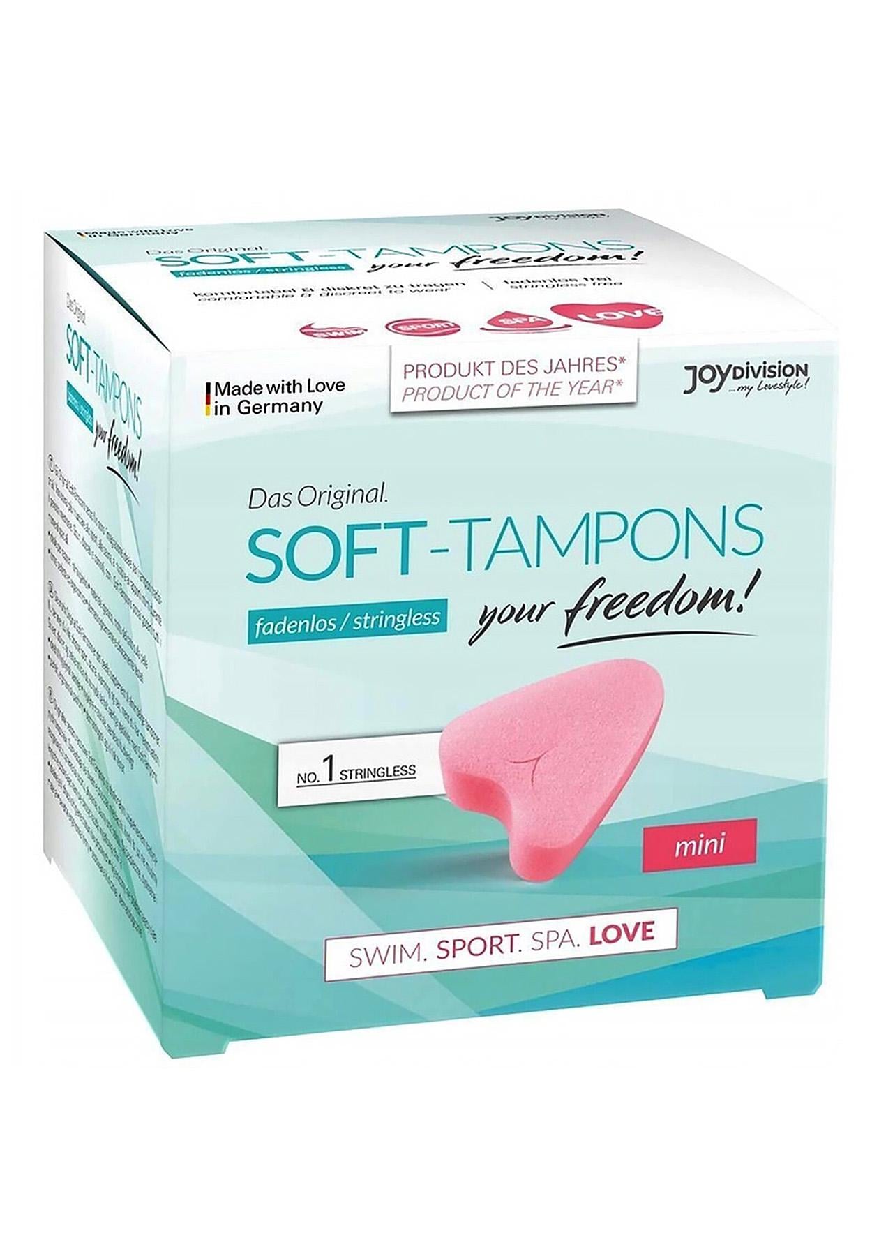 Тампоны Soft-Tampons mini JoyDivision для секса/спорта/спа 10 шт.