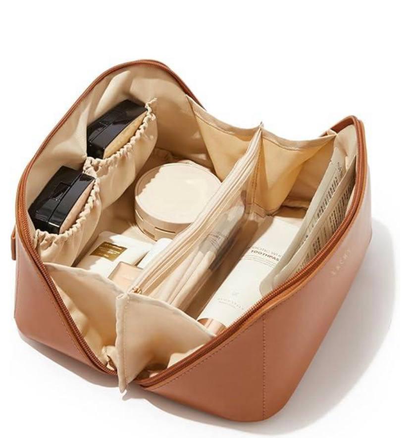 Косметичка женская дорожная раскладная Коричневый (bdca358d)