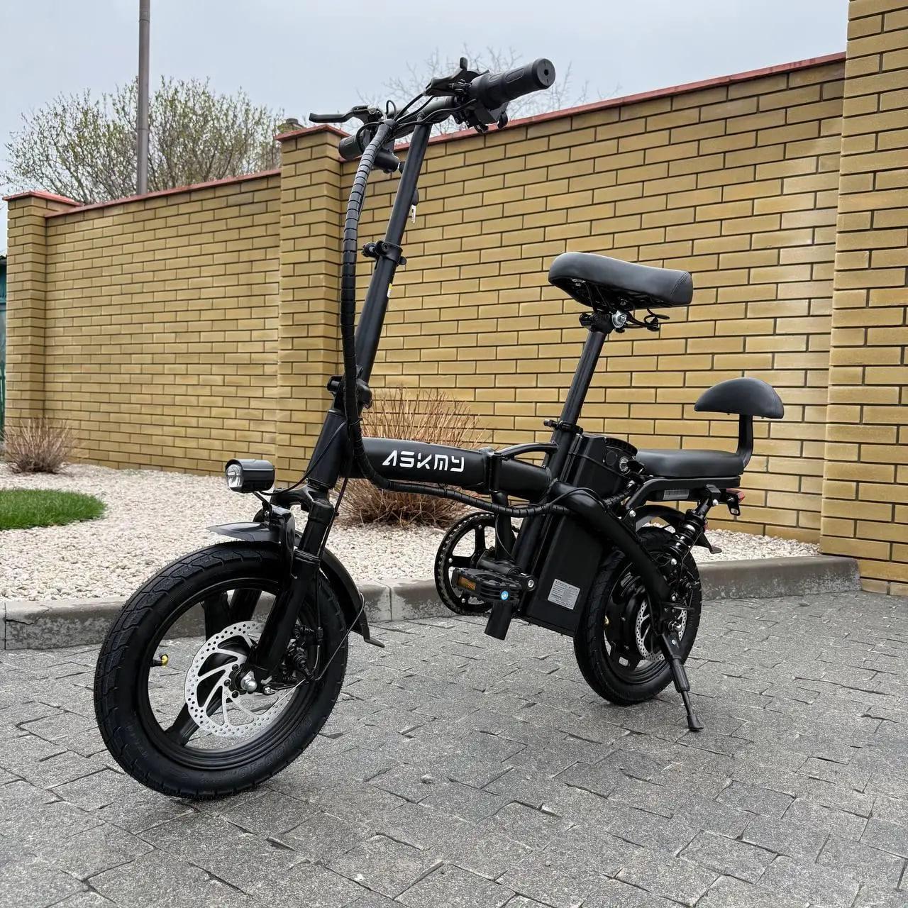 Електровелосипед ASKMY U15 MAX 48V 600W 15 Ah складаний з посиленою батареєю та амортизацією (33075969)