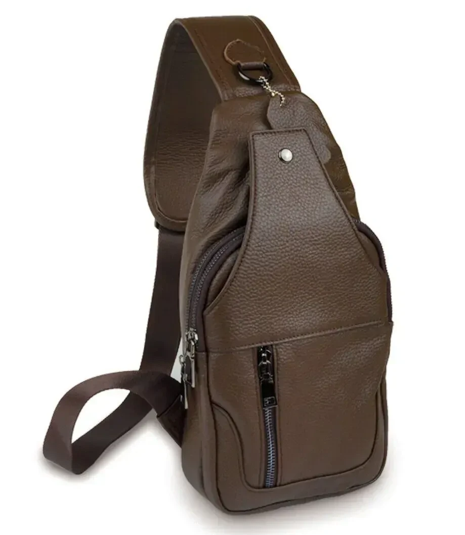 Сумка мужская через плечо Vintage 14390 кожаная Коричневый (32173090)