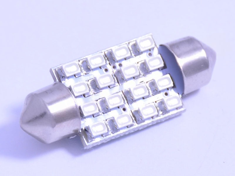 Автомобильная лампа светодиодная LEDUA S85 41 мм 16 SMD 3528 12V Синий (78)