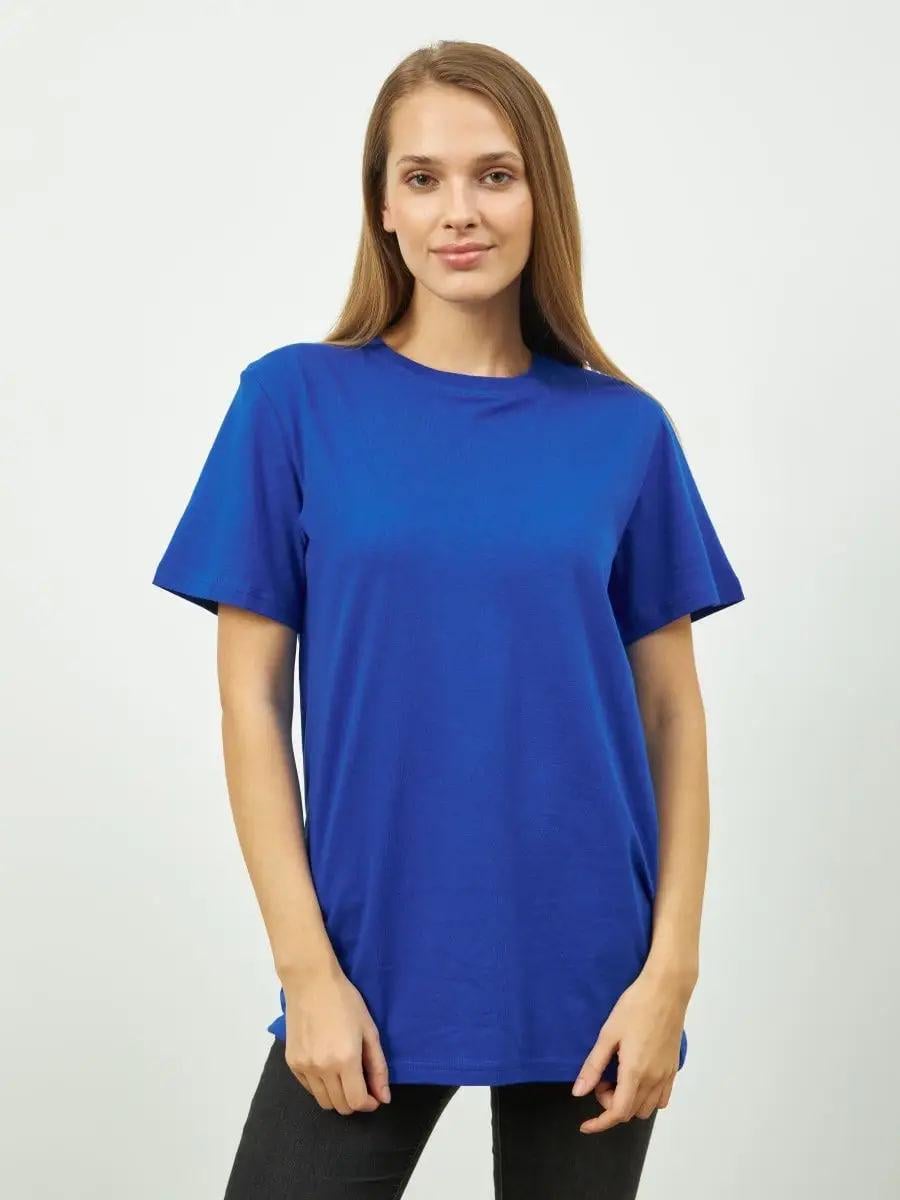 Футболка базовый хлопок 6XL Электрик (3434)