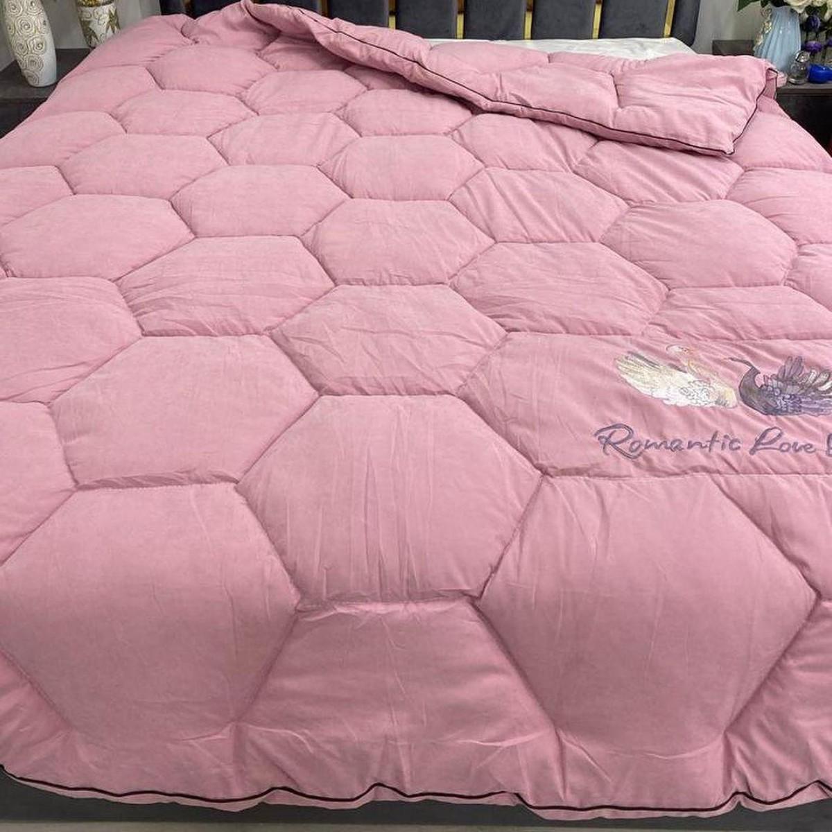 Одеяло пуховое Koloco евро 200х230 см Розовый (39910)
