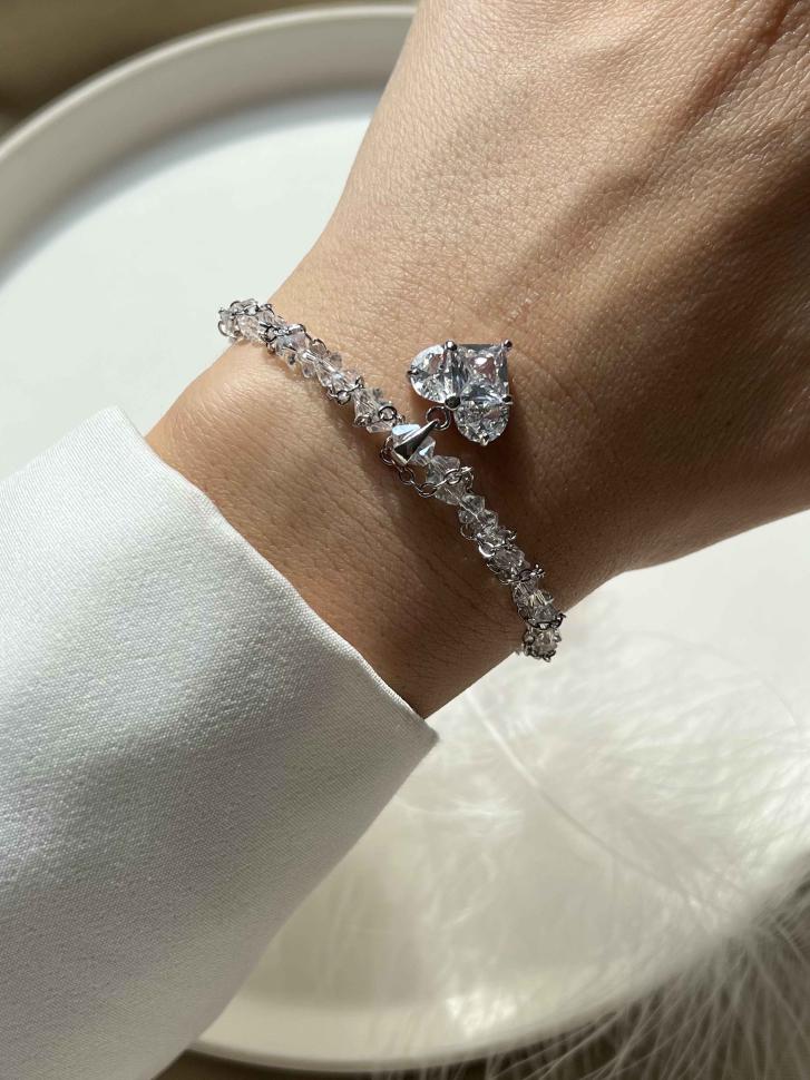 Браслет хрустальный с подвеской и цепочками (5593) Браслет хрустальный с подвеской и цепочками (5593)