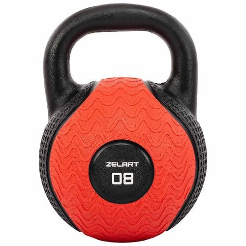 Гиря тренировочная цельная Zelart TA-4757-8 обрезиненная 8 кг Черный (31492802)
