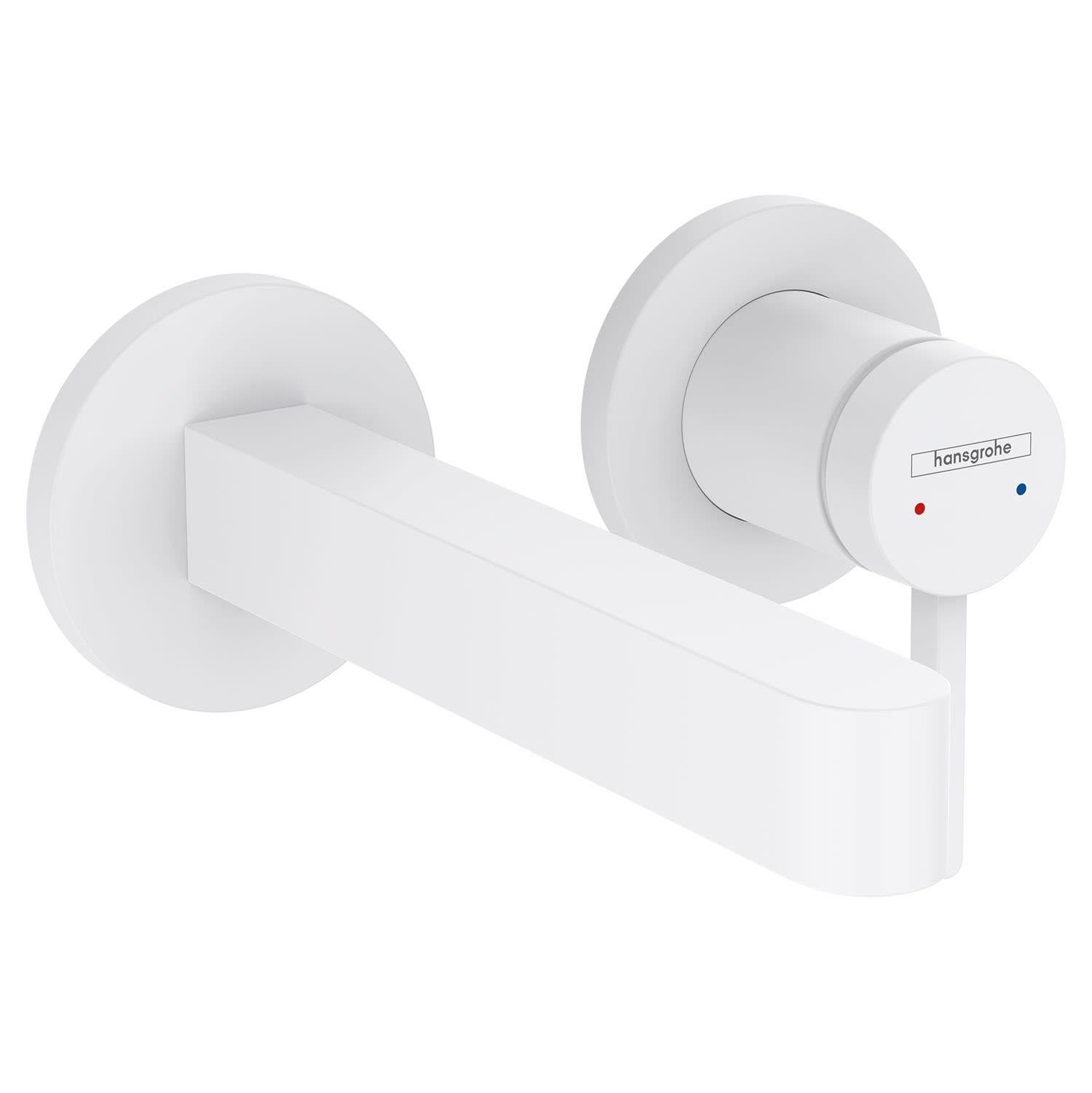 Часть внешняя смесителя Hansgrohe Finoris 76051700 настенный однорычажный Белый (154131)