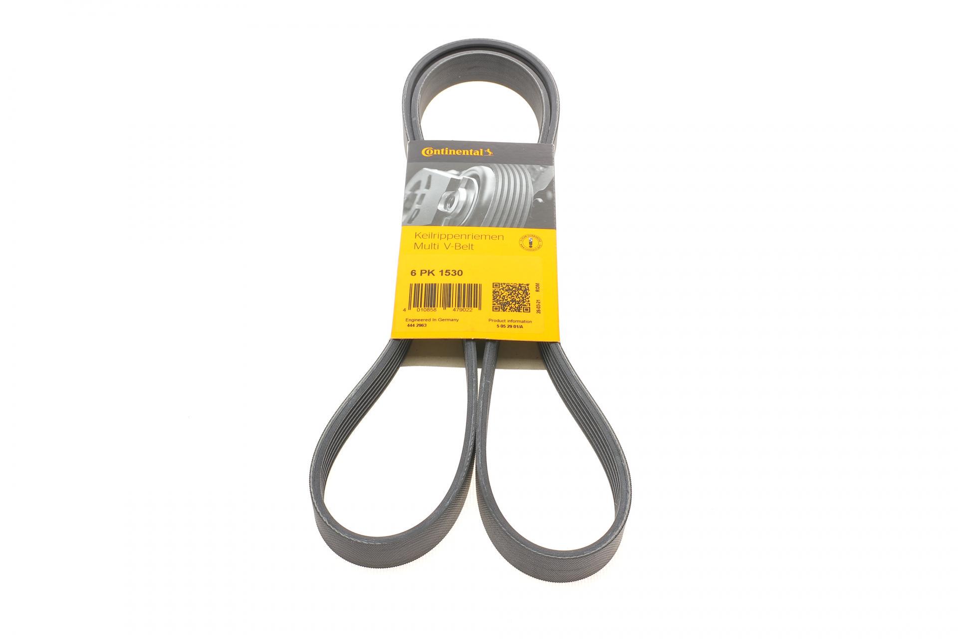 Ремінь генератора Continental Opel Astra F/Corsa B/Vectra B 1.4-1.8 94-03/Ford Escort/Fiesta 1.6/1.8 92-95 (6PK1530)