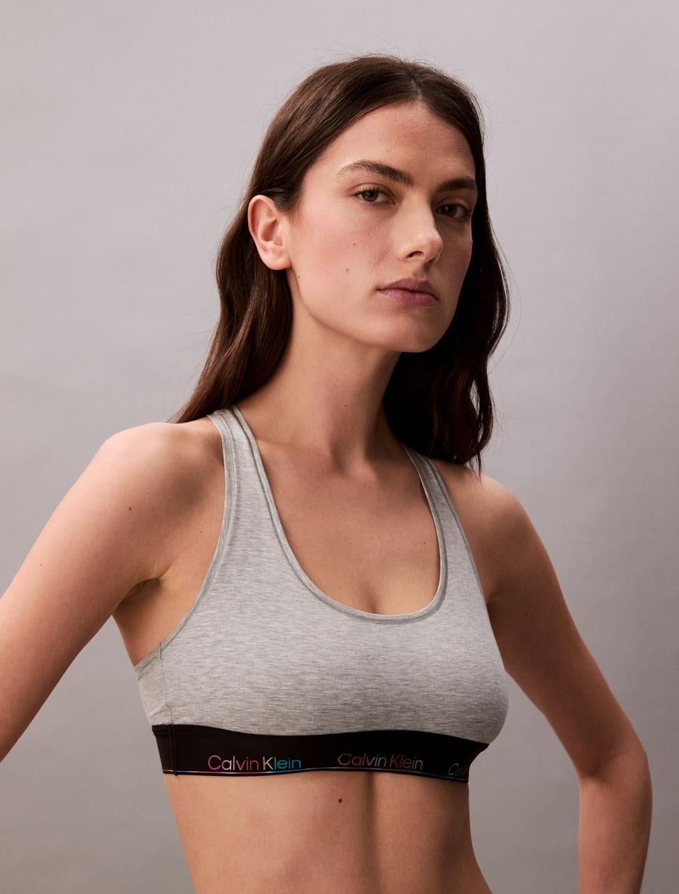 Топ женский Calvin Klein Icon Cotton Modal S Серый (7312439123241)