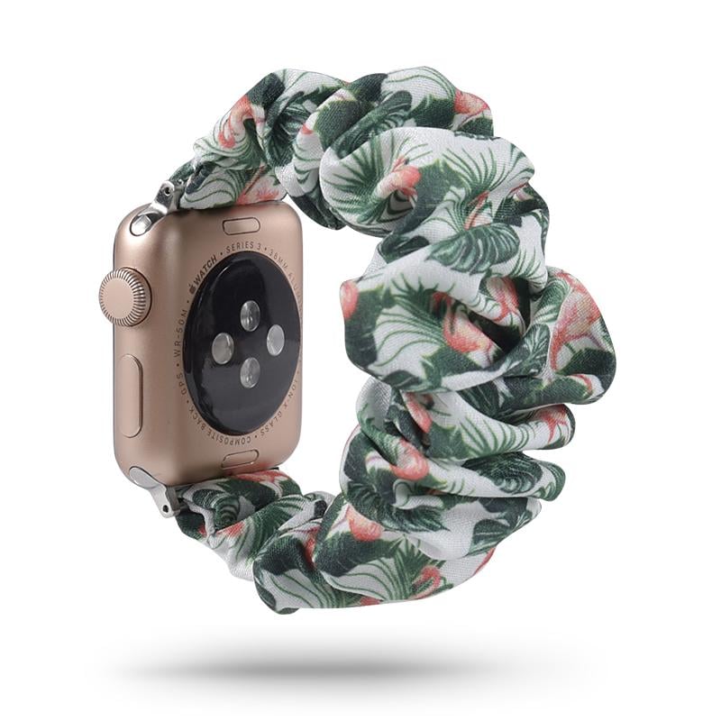 Ремешок для Apple Watch Фламинго 38-40 мм + резинка для волос Светло-зеленый