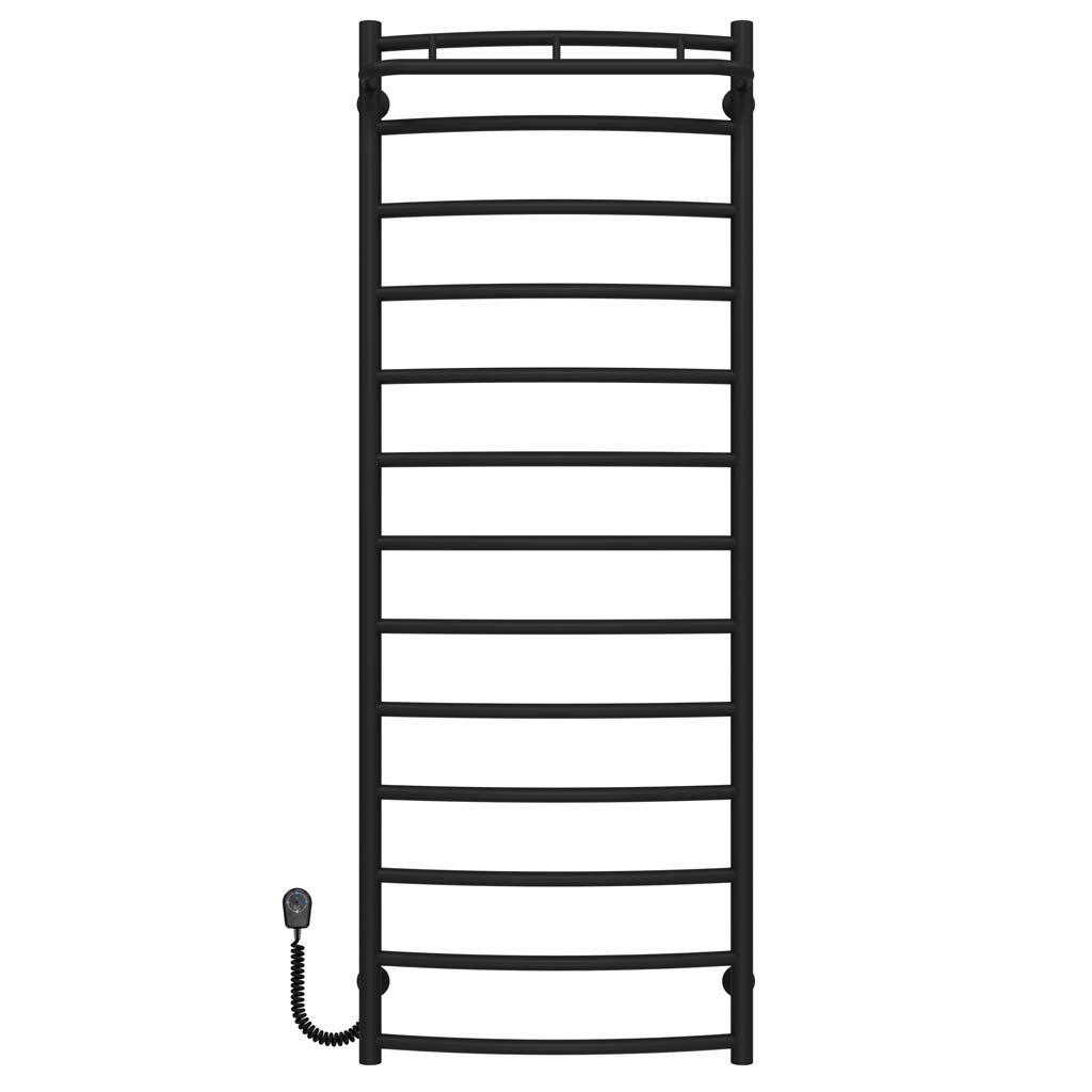 Полотенцесушитель электрический Deffi Классик N П13 EF16 левое подключение нержавеющая сталь 500х1400 мм Черный (C.KN.140.50.13.EBL5)