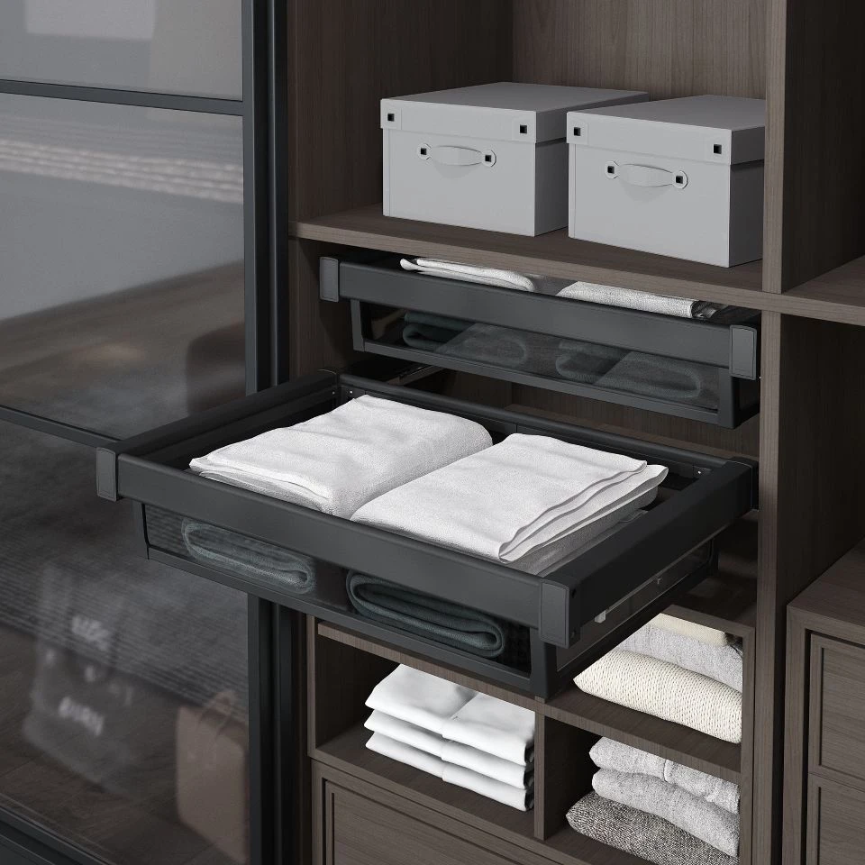 Полиця Starax S-6703-A бокового кріплення 800 мм Антрацит (S-6793) - фото 2 Полиця Starax S-6703-A бокового кріплення 800 мм Антрацит (S-6793) - фото 2