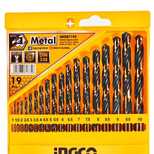 Набір свердел по металу INGCO 1-10 мм 19 шт. (000143266) - фото 2 Набір свердел по металу INGCO 1-10 мм 19 шт. (000143266) - фото 2