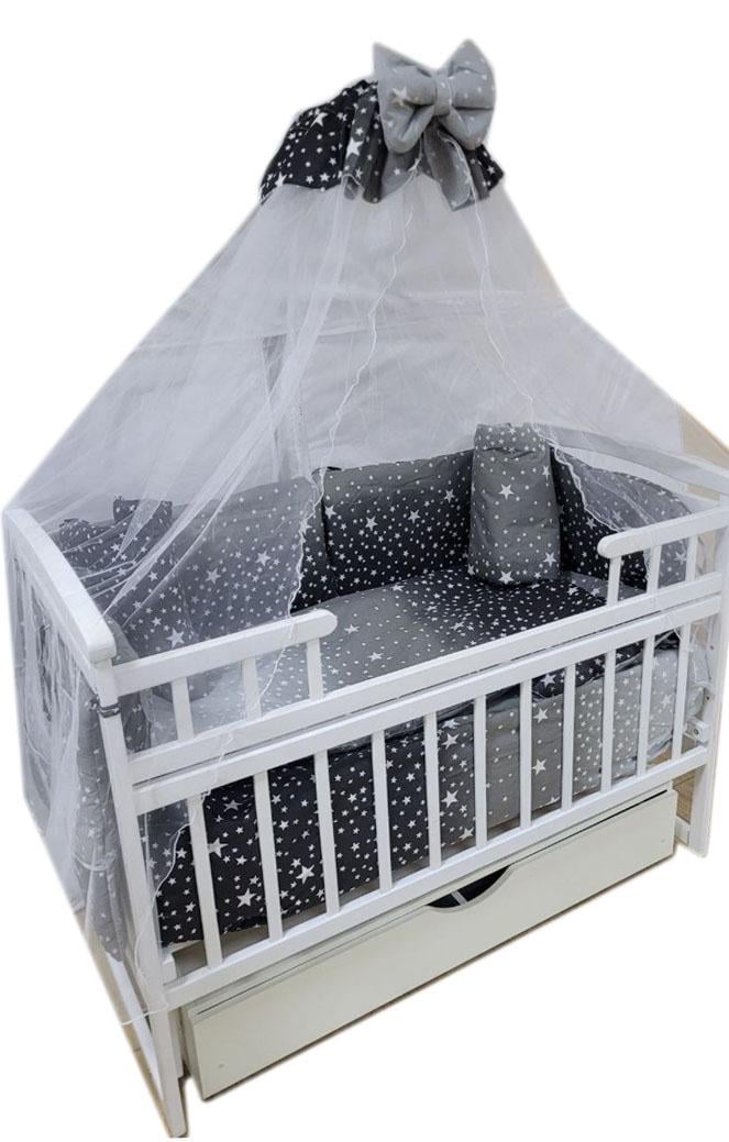 Набор спальный Максимальный постель 9 эл. + кокон/подушка/матрас КПК 11 см/держатель Темно-серые звезды/Зебра (11251652) Набор спальный Максимальный постель 9 эл. + кокон/подушка/матрас КПК 11 см/держатель Темно-серые звезды/Зебра (11251652)