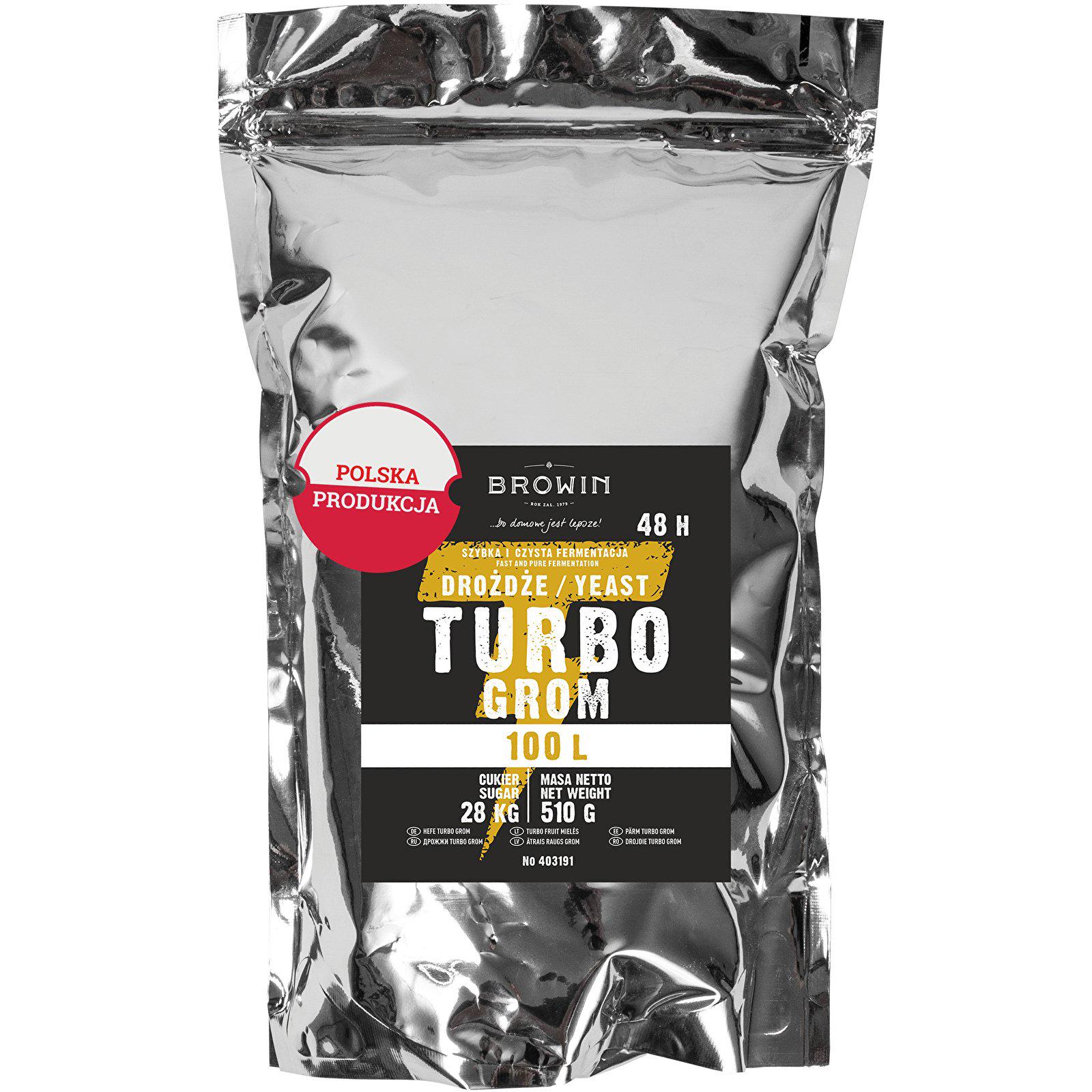 Дрожжи Browin TURBO GROM 48 ч 100 л 510 г (403191)