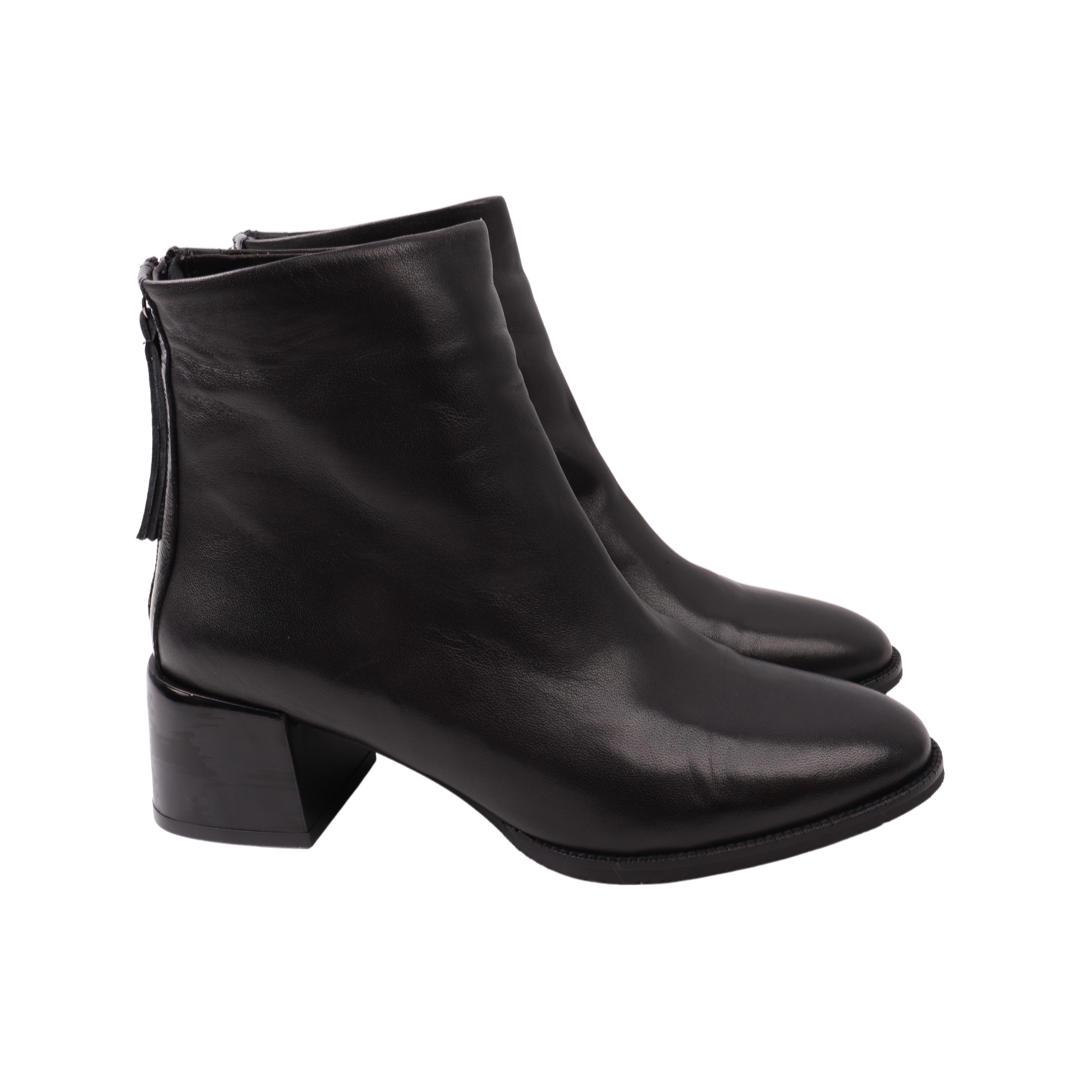 Ботильоны женские Romanellі из кожи р. 40 Черный (101-21DH)