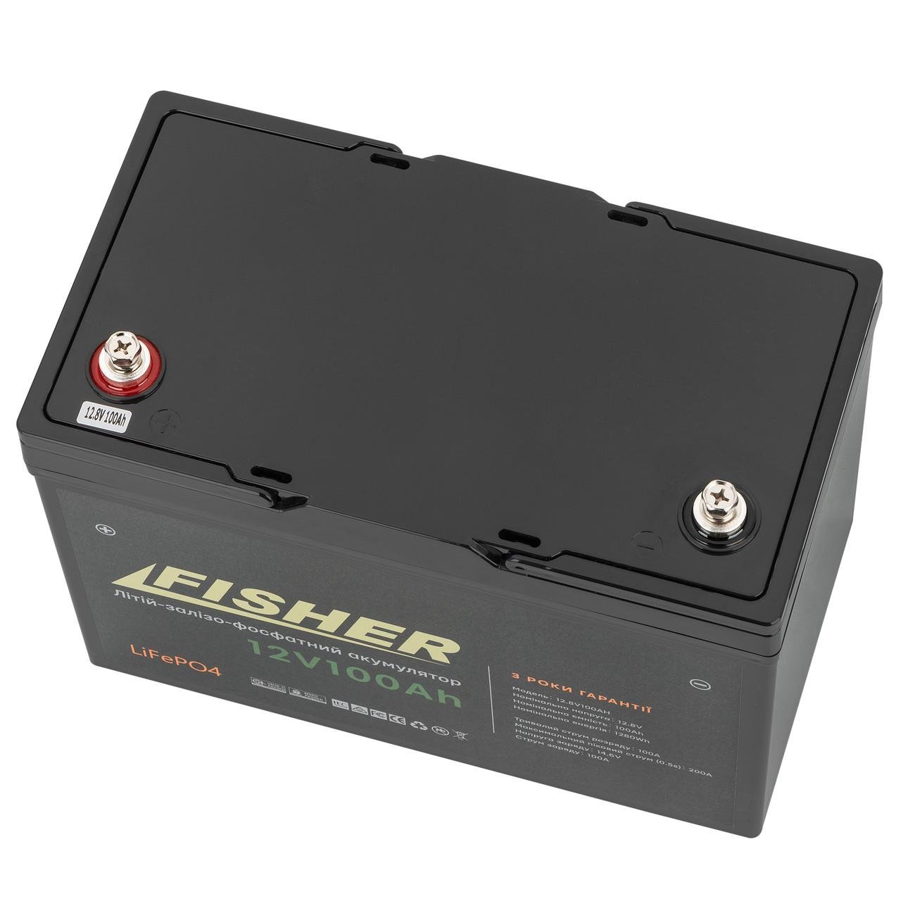 Акумулятор Fisher LiFePO4 12,8V 100 Ah (29342085) - фото 3 Акумулятор Fisher LiFePO4 12,8V 100 Ah (29342085) - фото 3