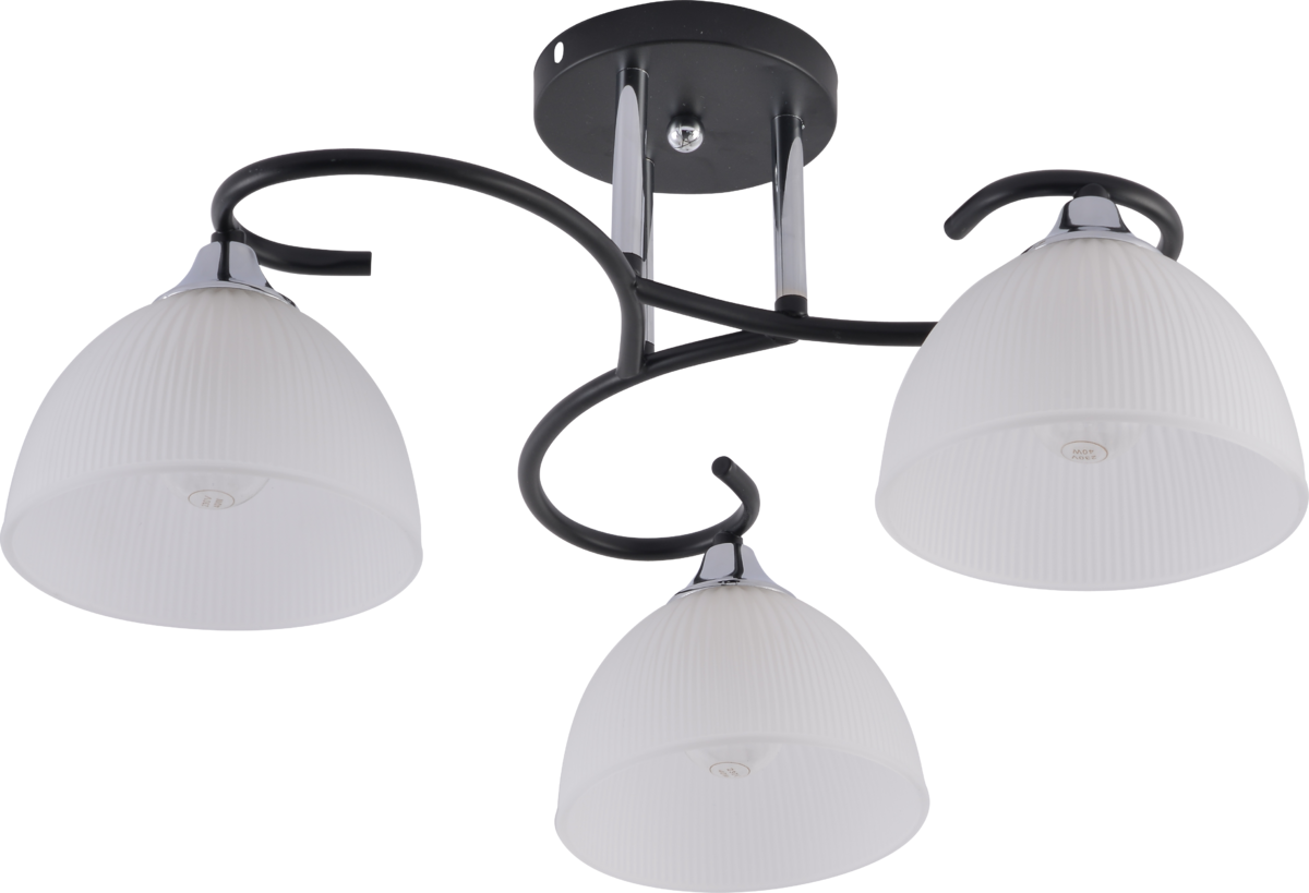 Люстра потолочная Light House SRS-20854/3 Черный/Хром/Белый (137910)