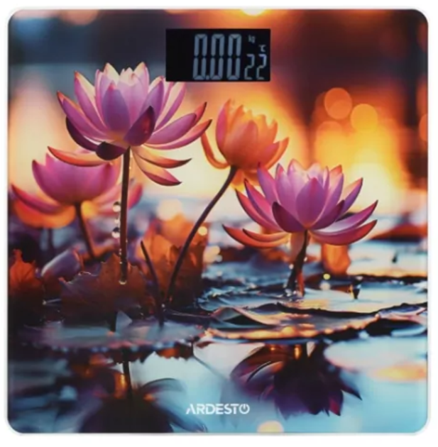 Ваги підлогові електронні Ardesto SCB-965LOTUS загартоване скло 150 кг (ML-04407)