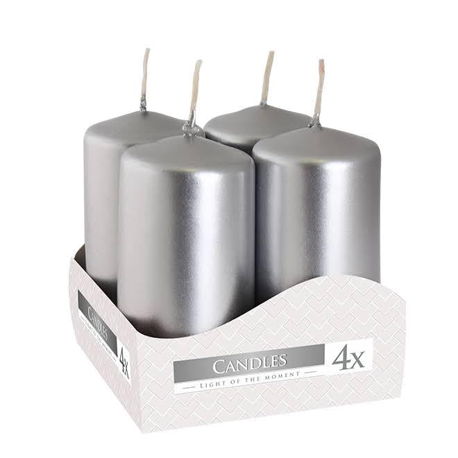 Комплект свечек Bispol Цилиндр 4х8 см 4 шт. (27376)