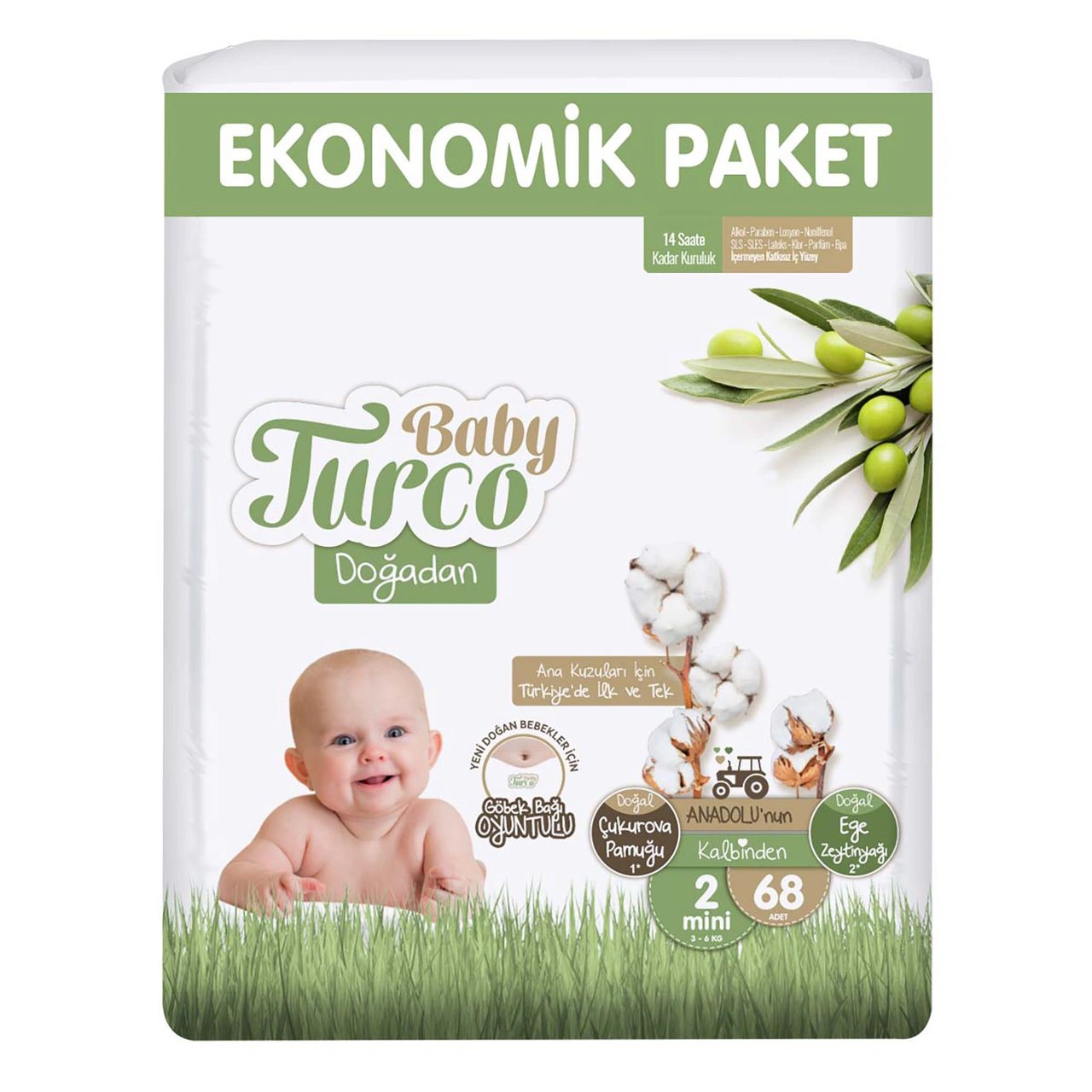 Подгузники детские Baby Turco 2 mini 68 шт. (1653747443)