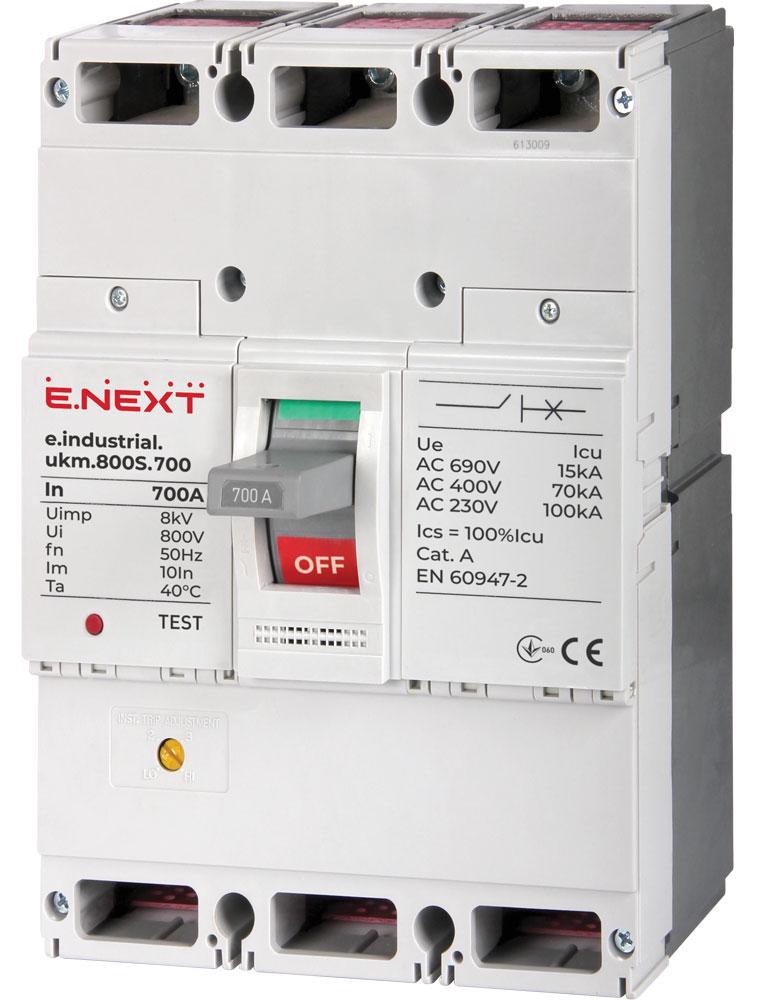Автоматичний вимикач силовий E.NEXT e.industrial.ukm.800S.700 3р 700А (i0010029)