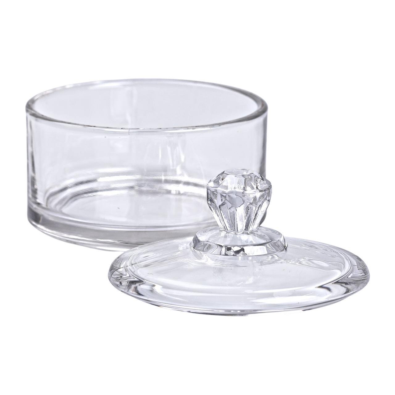 Цукерниця з кришкою скляна 10 см (5970) - фото 4 Цукерниця з кришкою скляна 10 см (5970) - фото 4