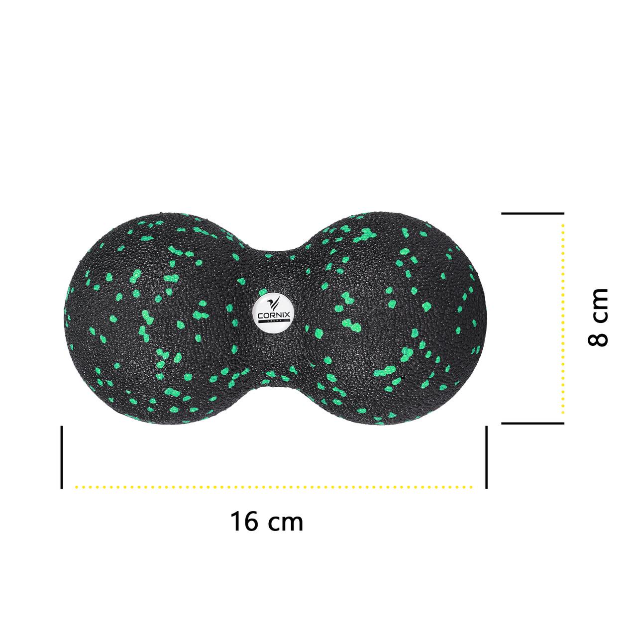 Масажний набір Cornix Ball 8 см/Duoball 8х16 см/Foam Roller 30х15 см XR-0079 (2375564398) - фото 8