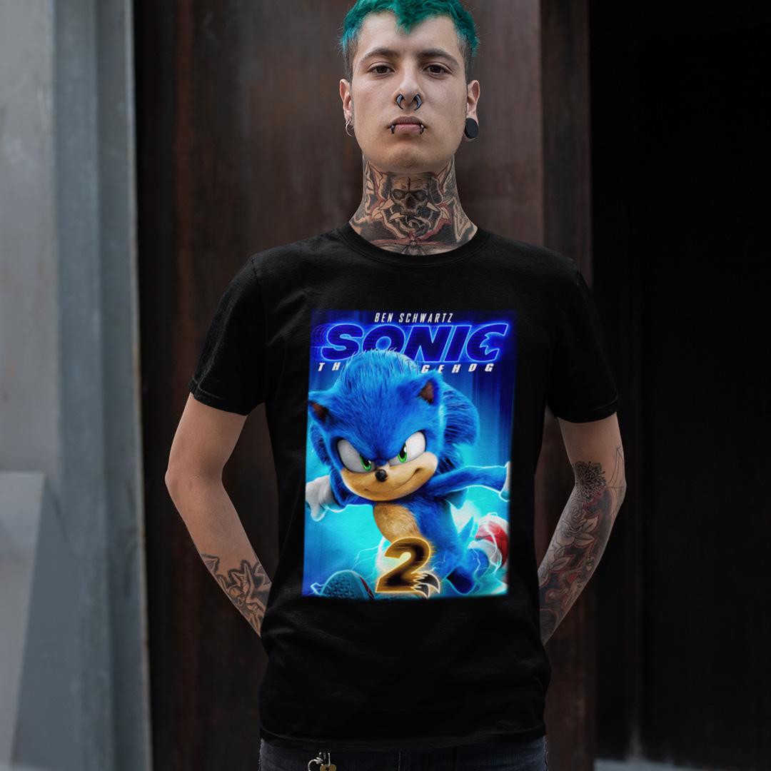 Футболка унисекс Sonic The Hedgehog 2 4XL Черный (0000009803)