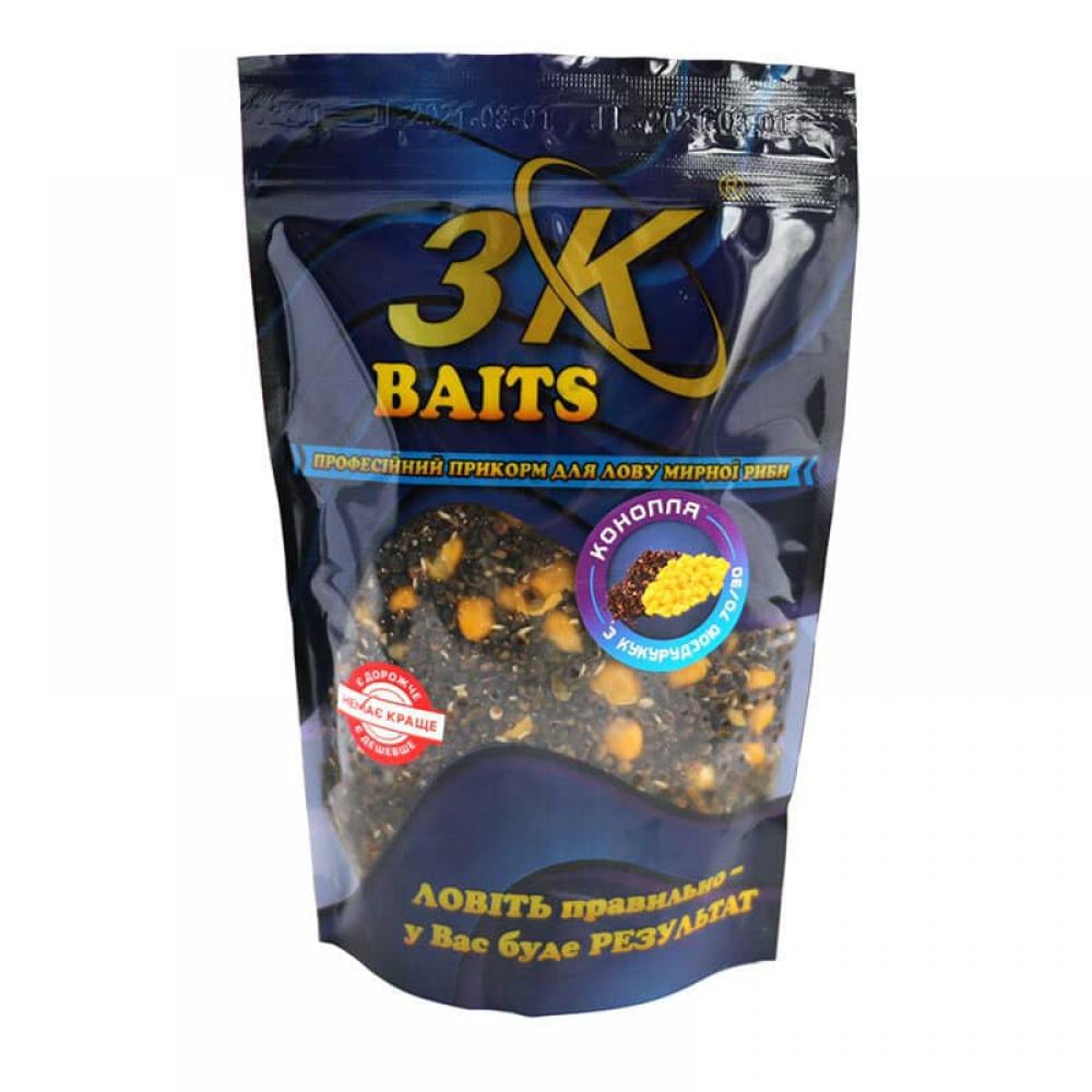 Прикорм 3KBaits 400 г Конопля/Кукурудза (3KB1059)