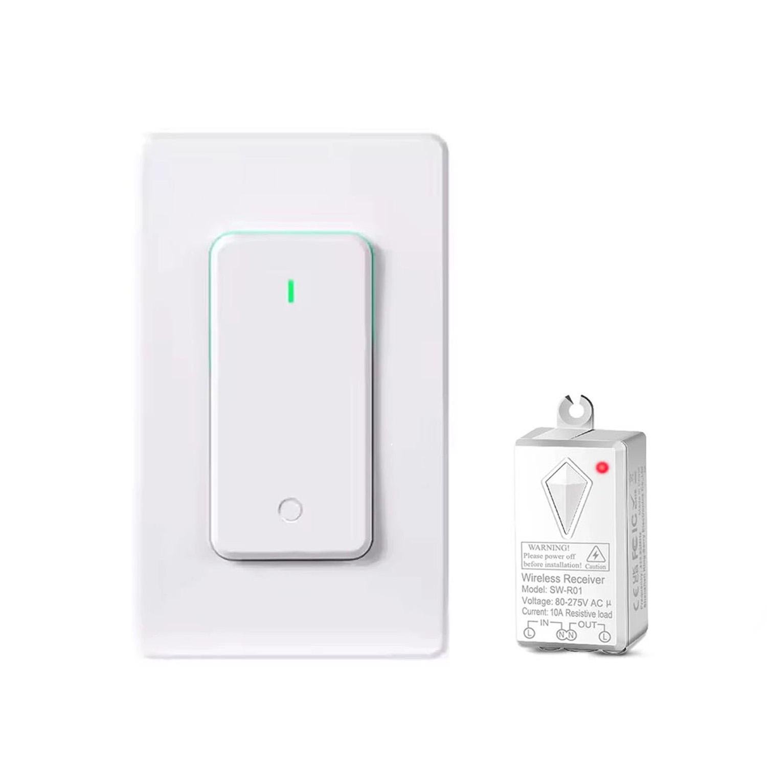 Комплект беспроводного выключателя с 1-канальной клавишей AK1 и приемным блоком 220V 1000W (SW-R01)