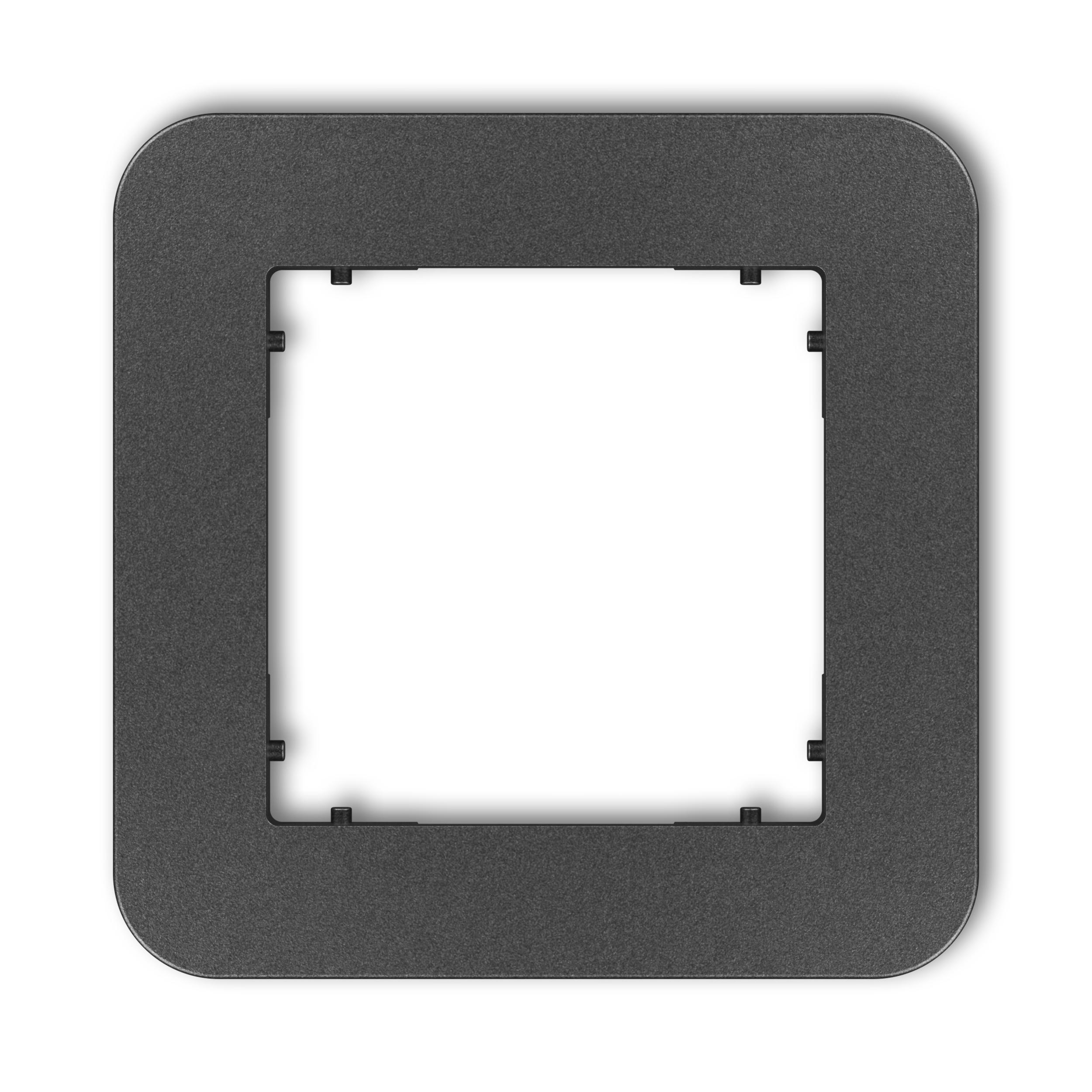 Рамка одинарная универсальная закругленная Karlik Mini Графитовый (11MRTZ-1)