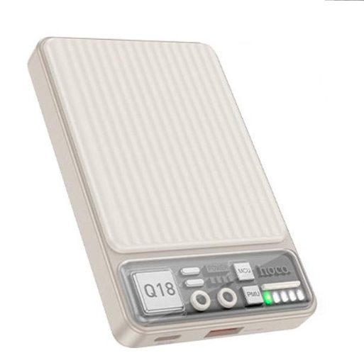 Зовнішній акумулятор Hoco Q18 Tourer MagSafe 10000 mAh 22,5W Milk White (605199)