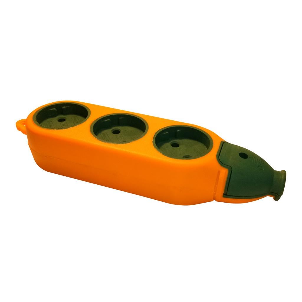 Колодка удлинителя двухсторонняя на 3 и 3 гнезда без заземления (2237268522)