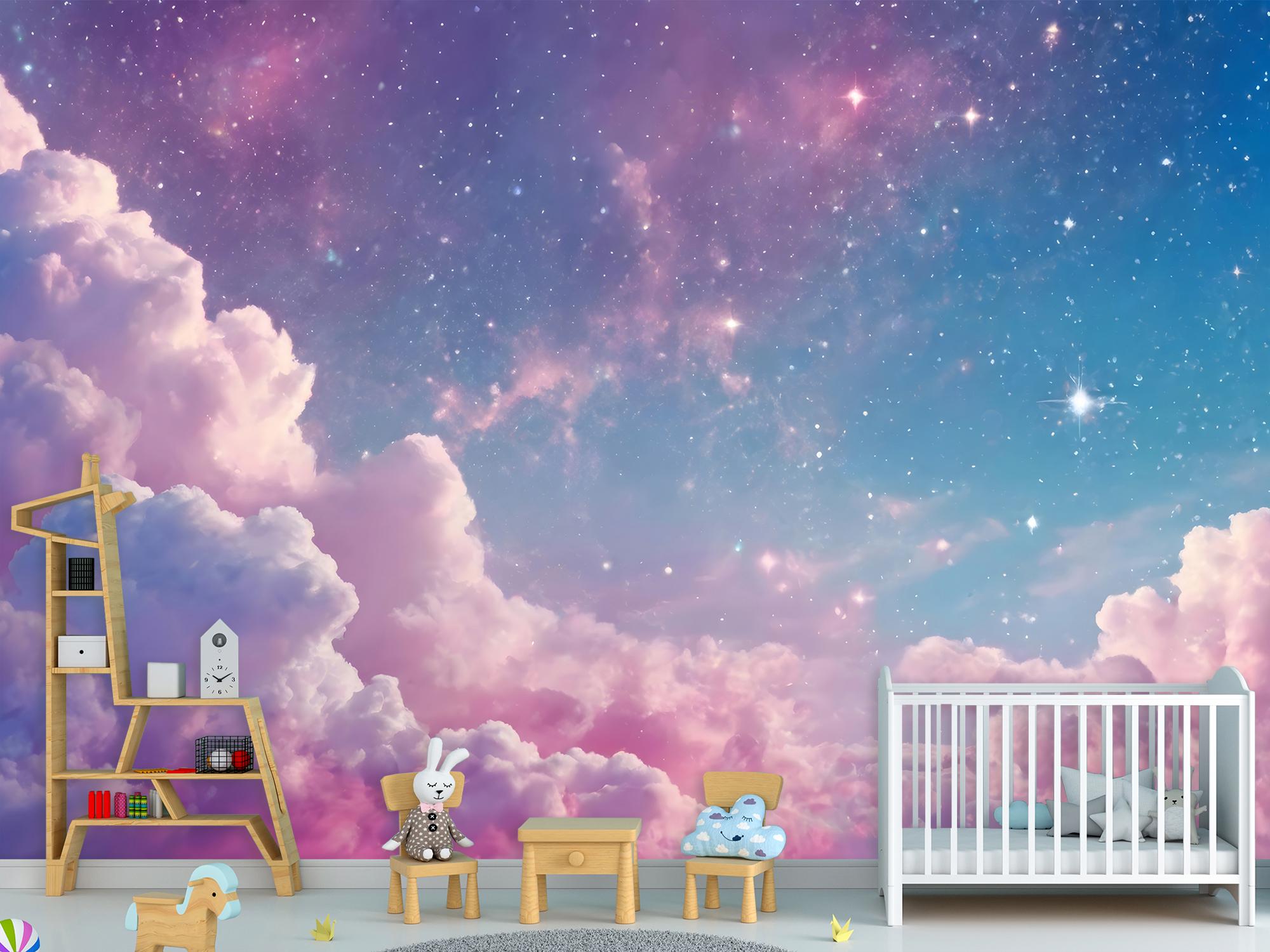 Фотообои флизелиновые Upstream Сказочные фиолетовые облака 315х210 см (S5KID-075/5) - фото 2