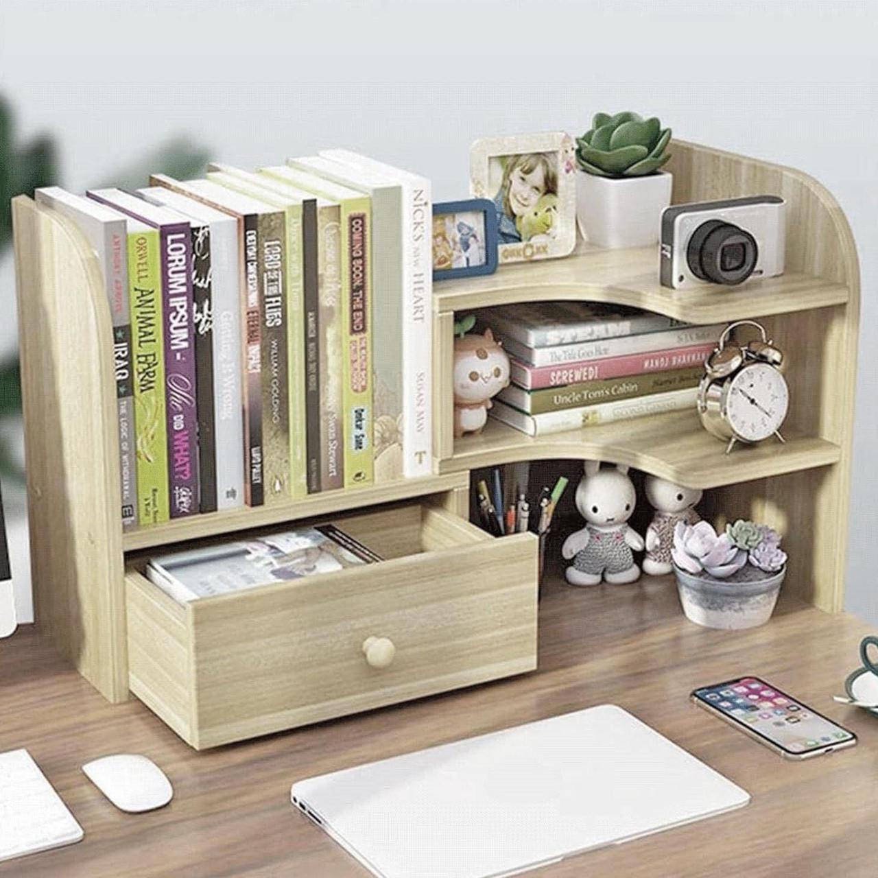 Полка-надстройка настольная из дерева Авриоль бланже (АКД-007401)