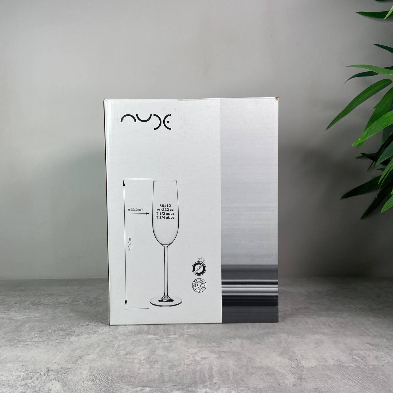 Набір келихів для шампанського Nude Vintage 220 мл 6 шт. (66112) - фото 6