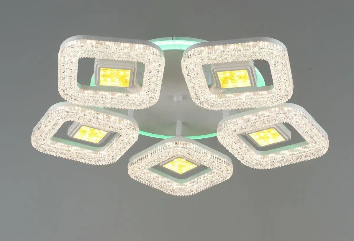 LED-люстра потолочная Sirius с подсветкой на пять плафонов 71W 3000/6500К IP20 B YH Белый (28686119)