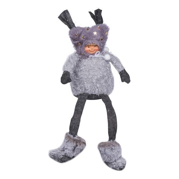 Мягкая игрушка новогодняя Yes! Fun Девочка 37 см Серый (973607)